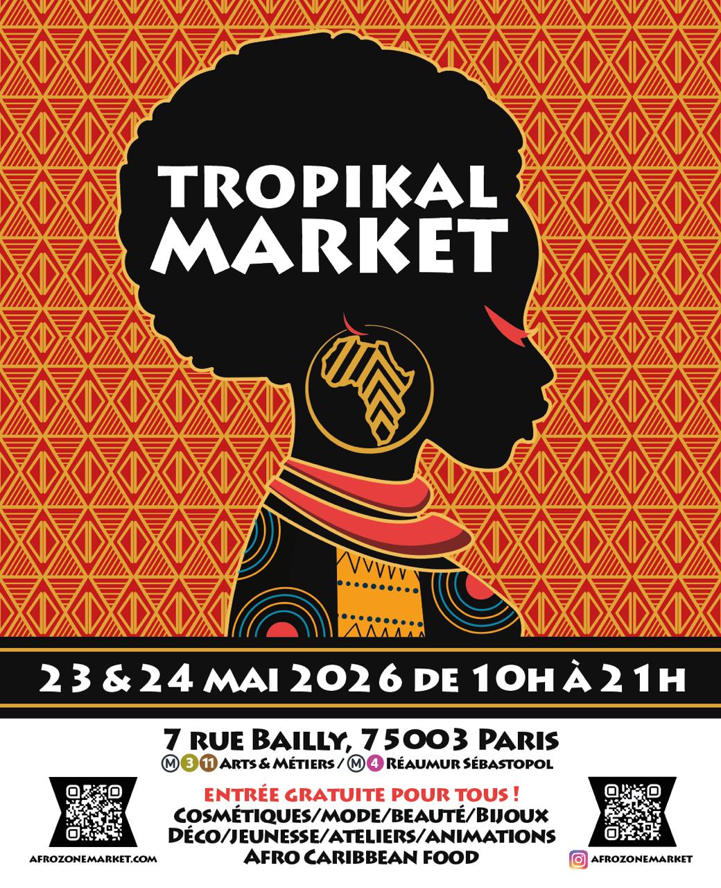 Marché afro-caribéens des créateurs 23 & 24 mai Paris Tropikal Market sortie gratuite en famille